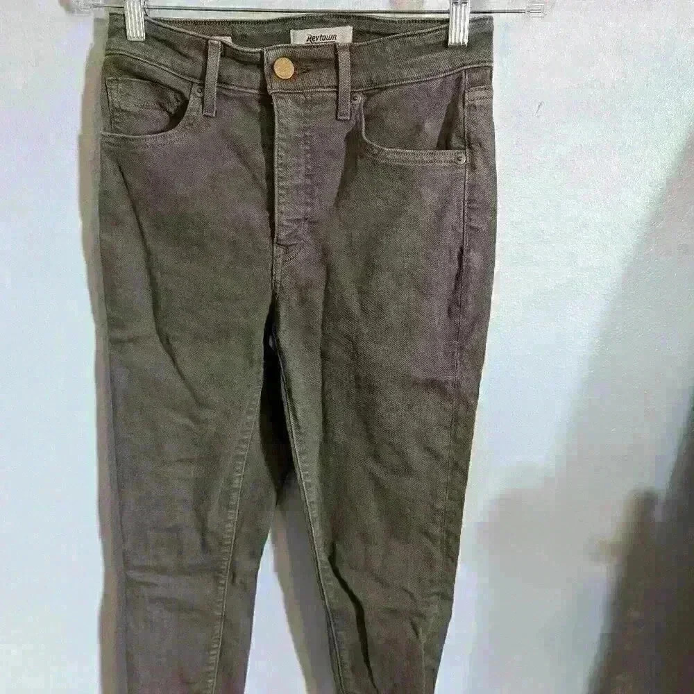 Rev town olive high rise skinny pant size 27